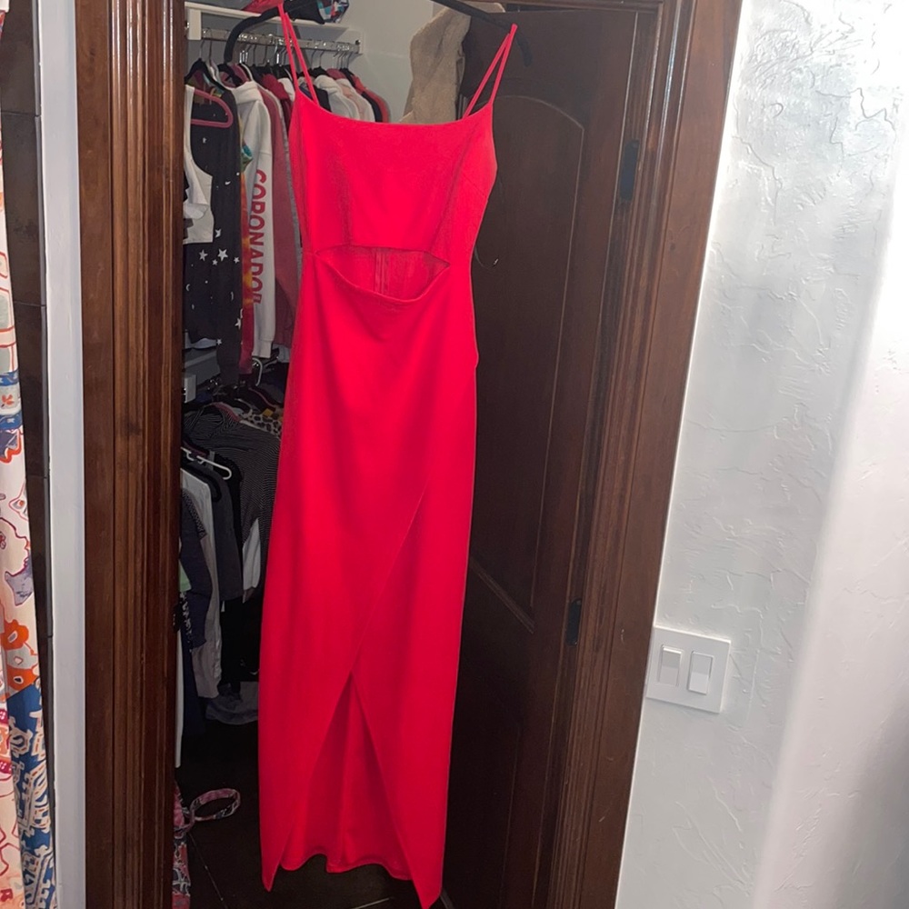 Formal Red cut out dress